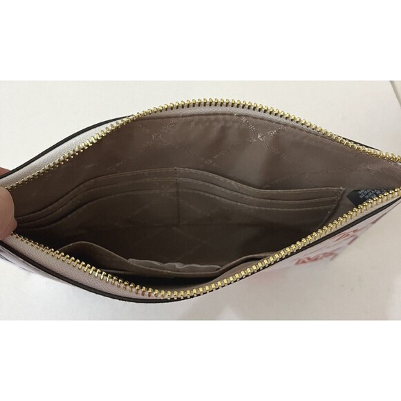 New Michael Kors Jet Set Travel X-Large Zip Clutch Wristlet Pride Optic White - Picture 3 of 4